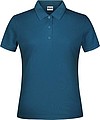 Dámské piqué polo James & Nicholson, petrolejová, XXL