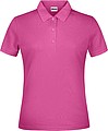 Dámské piqué polo James & Nicholson, růžová, L