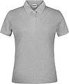 Dámské piqué polo James & Nicholson, šedý melír, XS