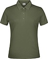 Dámské piqué polo James & Nicholson, sv. vojenská zelená, XS