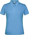 Dámské piqué polo James & Nicholson, světle modrá, M