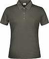 Dámské piqué polo James & Nicholson, tmavě šedá, L