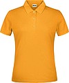 Dámské piqué polo James & Nicholson, tmavě žlutá, XS