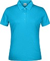 Dámské piqué polo James & Nicholson, tyrkysová, XL