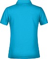 Dámské piqué polo James & Nicholson, tyrkysová, XL