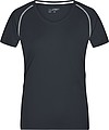 Dámské sportovní tričko James Nicholson sports T-shirt women, antracitová/černá, vel. XXL