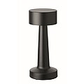 Dobíjecí kovová stolní lampa, černá
