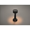Dobíjecí kovová stolní lampa, černá