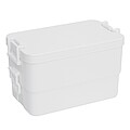 Dvoupatrový lunchbox 1000 + 1300 ml, bílá