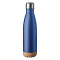 Dvoustěnná láhev s korkovým dnem, objem 500 ml, královská modrá