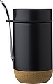 Dvoustěnná nerezová termoska na jídlo, 400ml, černá