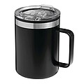 Dvoustěnný cestovní termohrnek 400 ml, černá