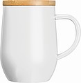 Dvoustěnný nerezový hrnek s víčkem, 300ml, bílý