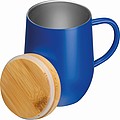 Dvoustěnný nerezový hrnek s víčkem, 300ml, modrý