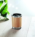Dvoustěnný nerezový termohrnek s víčkem a bambusovým povrchem, 250ml