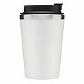 Dvouvrstvý termohrnek s víčkem, 350ml, uvnitř nerezový, zvenku plastový, bílý