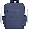 GRS recyklovaný batoh na notebook velikosti 15” (38 cm), 15 l Libra, tmavě modrý melír