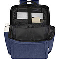 GRS recyklovaný batoh na notebook velikosti 15” (38 cm), 15 l Libra, tmavě modrý melír