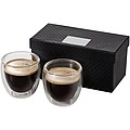 HEMERA Sada 2 skleněných dvoustěnných hrnků na espresso