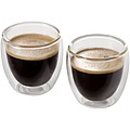 HEMERA Sada 2 skleněných dvoustěnných hrnků na espresso