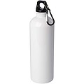 Jednostěnná láhev na vodu z nerezové oceli s karabinou 750ml, bílá