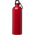 Jednostěnná láhev na vodu z nerezové oceli s karabinou 750ml, červená