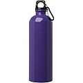 Jednostěnná láhev na vodu z nerezové oceli s karabinou 750ml, fialová