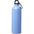 Jednostěnná láhev na vodu z nerezové oceli s karabinou 750ml, jemná modrá