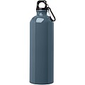 Jednostěnná láhev na vodu z nerezové oceli s karabinou 750ml, modrošedá