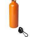 Jednostěnná láhev na vodu z nerezové oceli s karabinou 750ml, oranžová