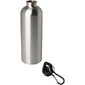 Jednostěnná láhev na vodu z nerezové oceli s karabinou 750ml, stříbrný
