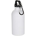 Jednostěnná láhev na vodu z nerezové oceli s karabinou a matnou povrchovou úpravou 400ml , bílá