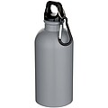 Jednostěnná láhev na vodu z nerezové oceli s karabinou a matnou povrchovou úpravou 400ml , šedá