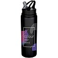 Jednostěnná láhev na vodu z recyklované nerezové oceli 800ml, černá