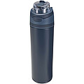 Jednostěnná láhev na vodu z recyklované nerezové oceli se sklopnou slámkou, 800 ml, námořní modrá