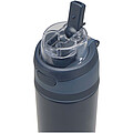 Jednostěnná láhev na vodu z recyklované nerezové oceli se sklopnou slámkou, 800 ml, námořní modrá