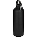 Jednostěnná matná láhev na vodu z nerezové oceli s karabinou 750ml, černá