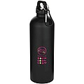 Jednostěnná matná láhev na vodu z nerezové oceli s karabinou 750ml, černá