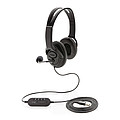 Kancelářský headset s mikrofonem, černá