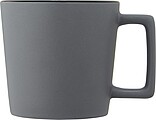KARAY Keramický hrnek o objemu 370 ml s matným povrchem, šedá (černý vnitřek)