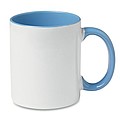 Keramický hrnek 300ml bílý, ucho a vnitřní část modrá