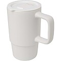 Keramický hrnek s plastovým víkem 450ml, bílá
