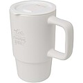 Keramický hrnek s plastovým víkem 450ml, bílá