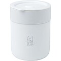 Keramický kelímek se silikonovým obalem a plastovým víčkem 330ml, bílá