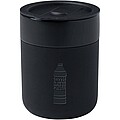 Keramický kelímek se silikonovým obalem a plastovým víčkem 330ml, černá
