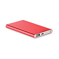 KIMI Hliníková powerbanka 4000 mAh, červená