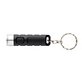 Klíčenka s USB dobíjitelnou svítilnou Globix z RCS plastu, černá