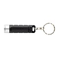 Klíčenka s USB dobíjitelnou svítilnou Globix z RCS plastu, černá