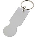 Klíčenka s žetonem do nákupního vozíku, stříbrný