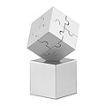Kovové 3D puzzle jako těžítko, stříbrná